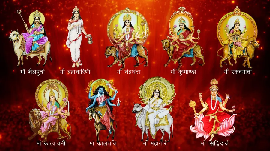 🌸 Nine Days of Navratri: Forms of Goddess Durga